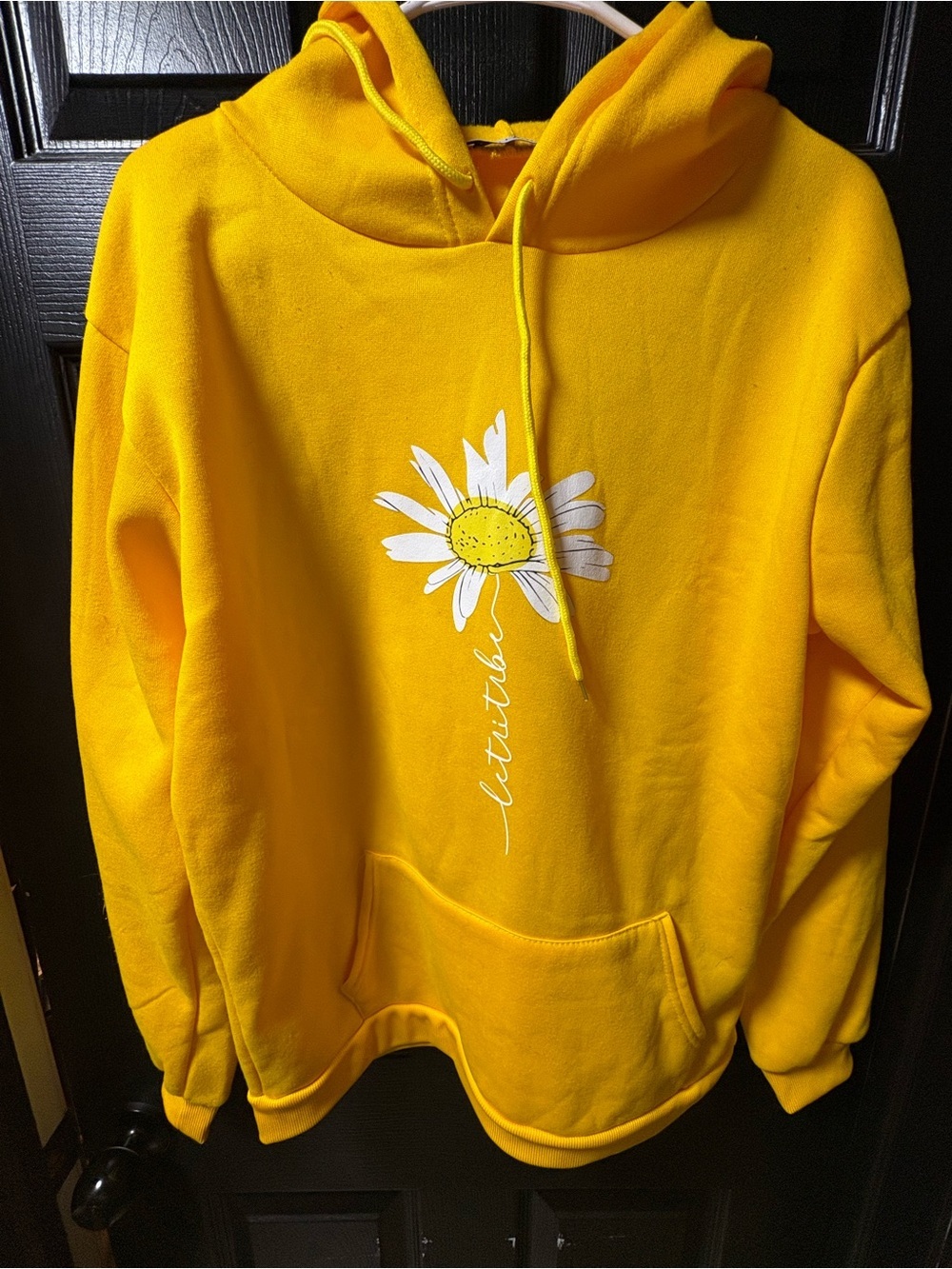 Bright Yellow Daisy Graphic Hoodie Sweatshirt